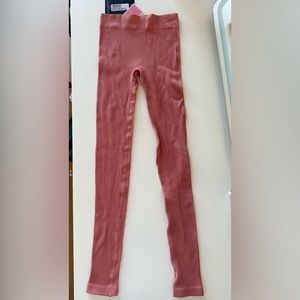 PLT Tall Clay Structured Contour Ribbed Leggings